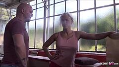 Deutsche Milf Blanche Sneaks Fuck With Stud And Takes Creampie!