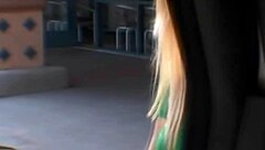 amateur blonde teases her perky tits