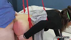 foxy teen ass stretched in loony bin anal treatment