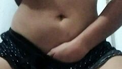 pussy stretched wide with fisting action