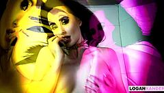 Logan Xander Worships Violet Voss' Goth Feet Then Pounds Pussy!