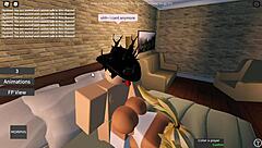 roblox slut gags on huge cock before wild hardcore ride