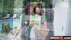 Busty Redhead Rides Huge Cock After Cookie Sales!