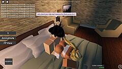 roblox slut gags on huge cock before wild hardcore ride