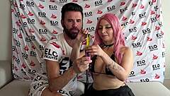 damn kitty heats up spicy room preview with banana spanking