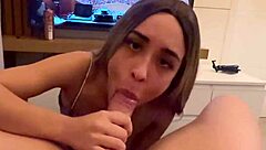 The Slim Girl's Surprising Addiction to Blowing the Biggest Monster Cock She Has Ever Seen