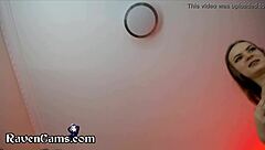 thicc 18+ teen rides dildo squirting on her shaved ass