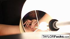 taylor vixen strips nude in hotel room fingering her big tits pussy solo