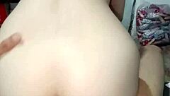 colombian neighbor's fat ass gapes wide in homemade anal pounding