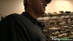 Teen Blonde and Latina Take Double Facials!