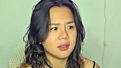 horny asian teen masturbates wildly to throbbing music beats