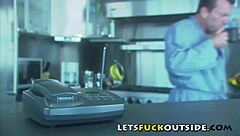 country couple fucks wildly outdoors in public