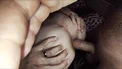 Skinny Wife Model Poses in Lingerie and Stockings for Homemade Shoot