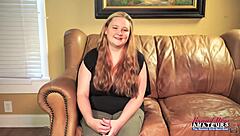 big titted ginger coed rose rims deep then swallows hot cum load