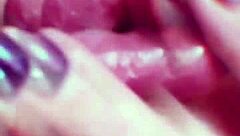 chick's nude glossy lips get you so hot and bothered 🔥