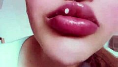 chick's nude glossy lips get you so hot and bothered 🔥