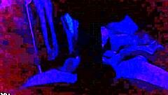 Ebony babe sucks black cock in blue room special