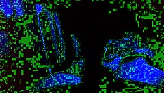 Ebony babe sucks black cock in blue room special