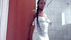 girlfriend's creampie pussy drips after homemade neighbor pounding