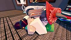 Hardcore Roblox Fuck Session with Petite Gamer Girl