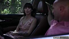 guy pounds petite gf small tits ass outdoors