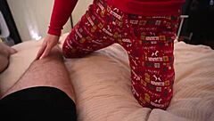 Stepsis Offers Tight Pussy Christmas Creampie Gift