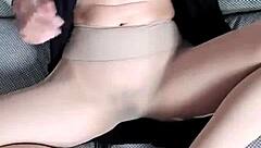 transparent stockings big tits asian milf seduces wildly!