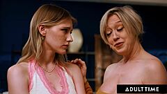 busty milf dee williams scissoring melody marks in lesbian comfort session