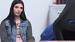 long legged petite brunette shoplifter caught and fucked doggystyle rough