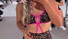 luana aciolli's tiny shorts tease at the gym