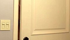 tasha reign thrusts glass dildo deep in wet cunt