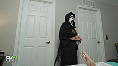 my ghostface halloween sloppy handjob milf monster cock