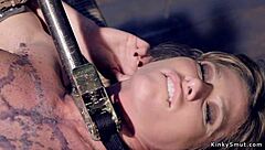 busty waxed milf bound and vibrated in hardcore bdsm session