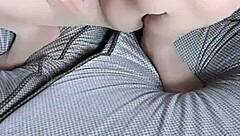 transparent stockings big tits asian milf seduces wildly!