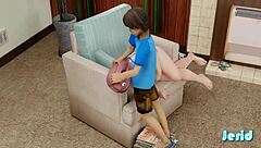 Honoka's pussy and ass get pounded hard