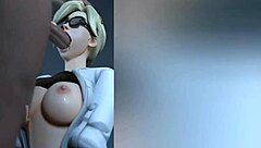 Mercy D.Va Tracer Overwatch Hotties Cumshot Frenzy