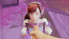 Mercy D.Va Tracer Overwatch Hotties Cumshot Frenzy