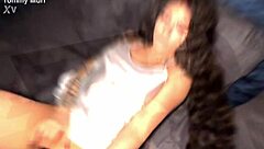 hot neighbor caught jerking off begs for rough mouth creampies