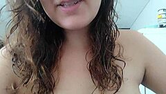 milf strips naked to clean house teasingly