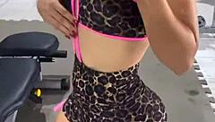 luana aciolli's tiny shorts tease at the gym