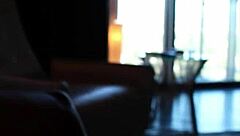 Asian beauty sucks cum from bbc in romantic interracial fuck