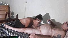 Skinny latina gulps cum deepthroat blowjob facial finish