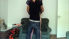 chubby wife spreads legs for imwf creampie