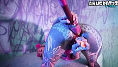 Tattooed Punk Slut's Solo Toy Dp Anal Fingering And Atm Orgasm