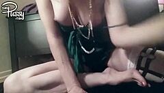 lusty milf rams dildo deep in shaved pussy solo