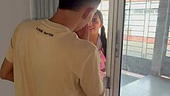 colombian beauty's ass fucked while cleaning house