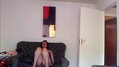 chubby wife spreads legs for imwf creampie