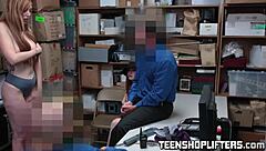 gorgeous redhead lauren phillips takes thief cock in hot foursome