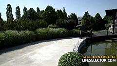 Blonde trails pussy to anal treasure in pov doggystyle ride