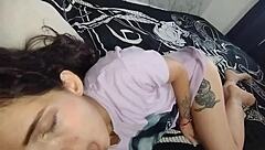 Colombian Babysitter's Tight Pussy Gets Creampied by Daddy in Rough Doggystyle